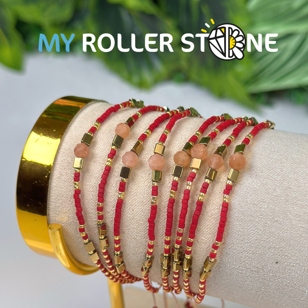 Bracelet rocaille perle Pierre du soleil