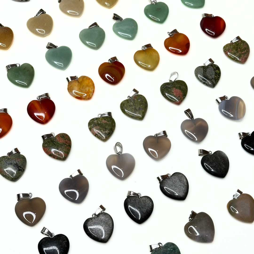 Pendentifs coeur plat (10 variantes)