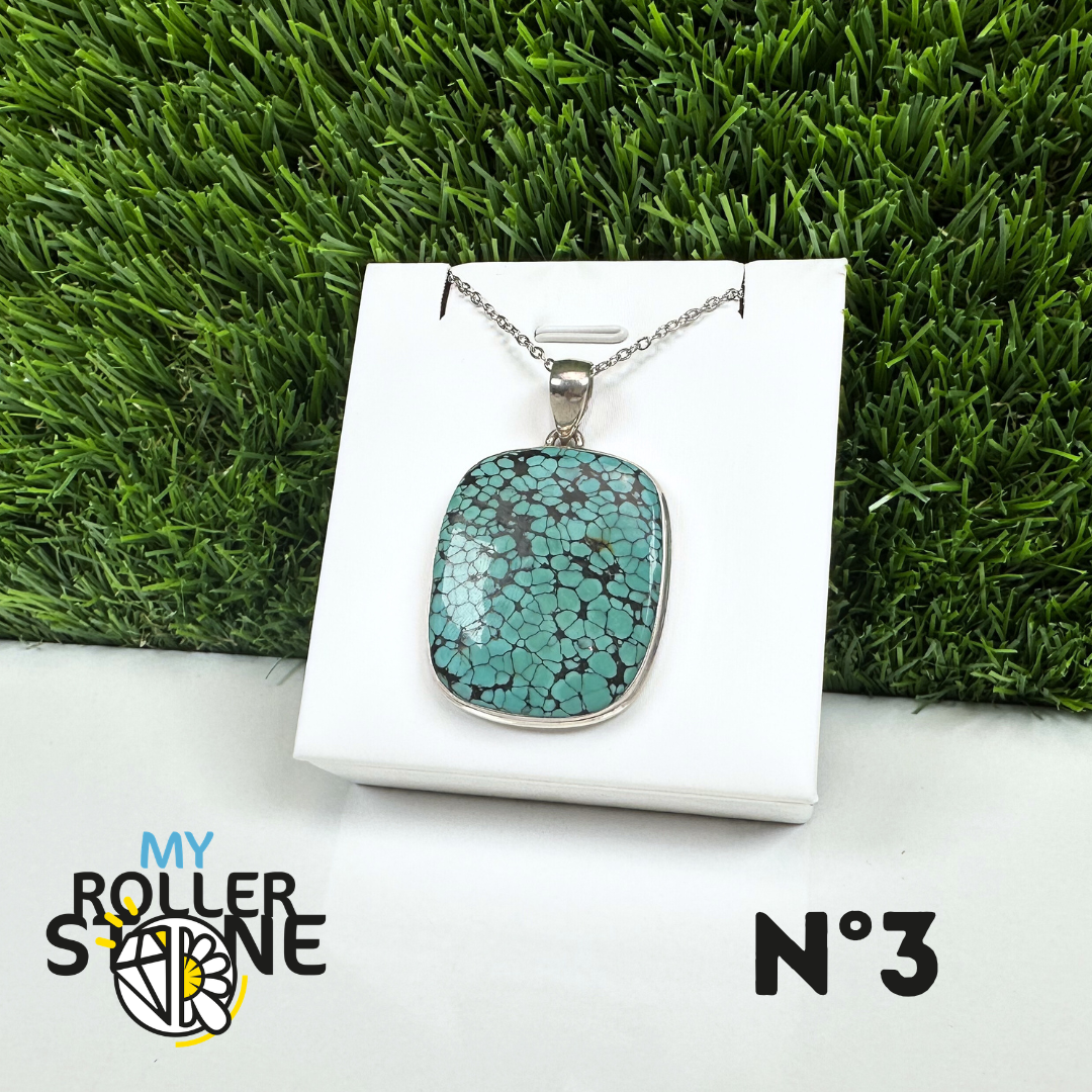 Pendentif Turquoise Tibétaine #3