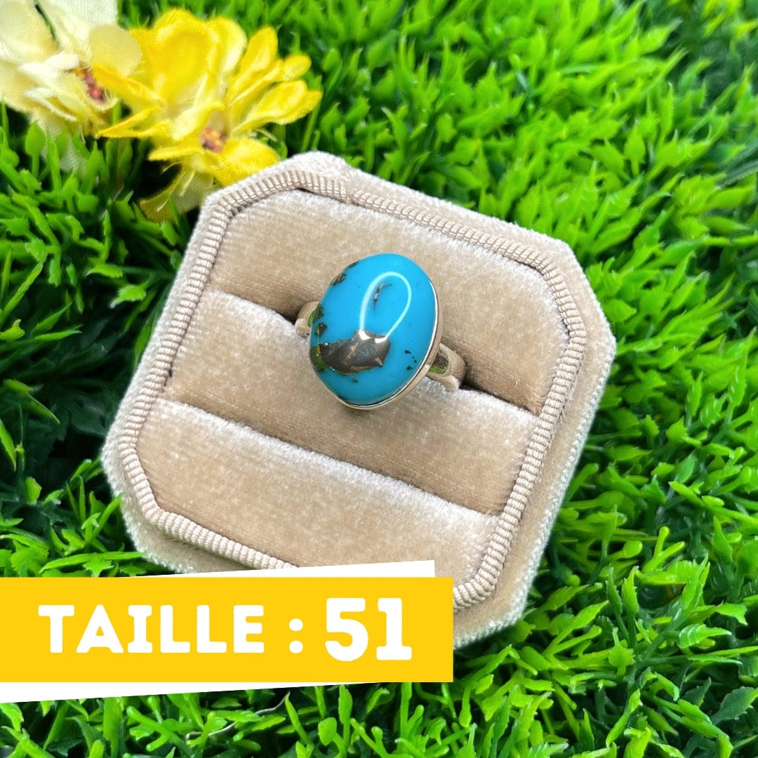 Bague Argent Turquoise Perse #32