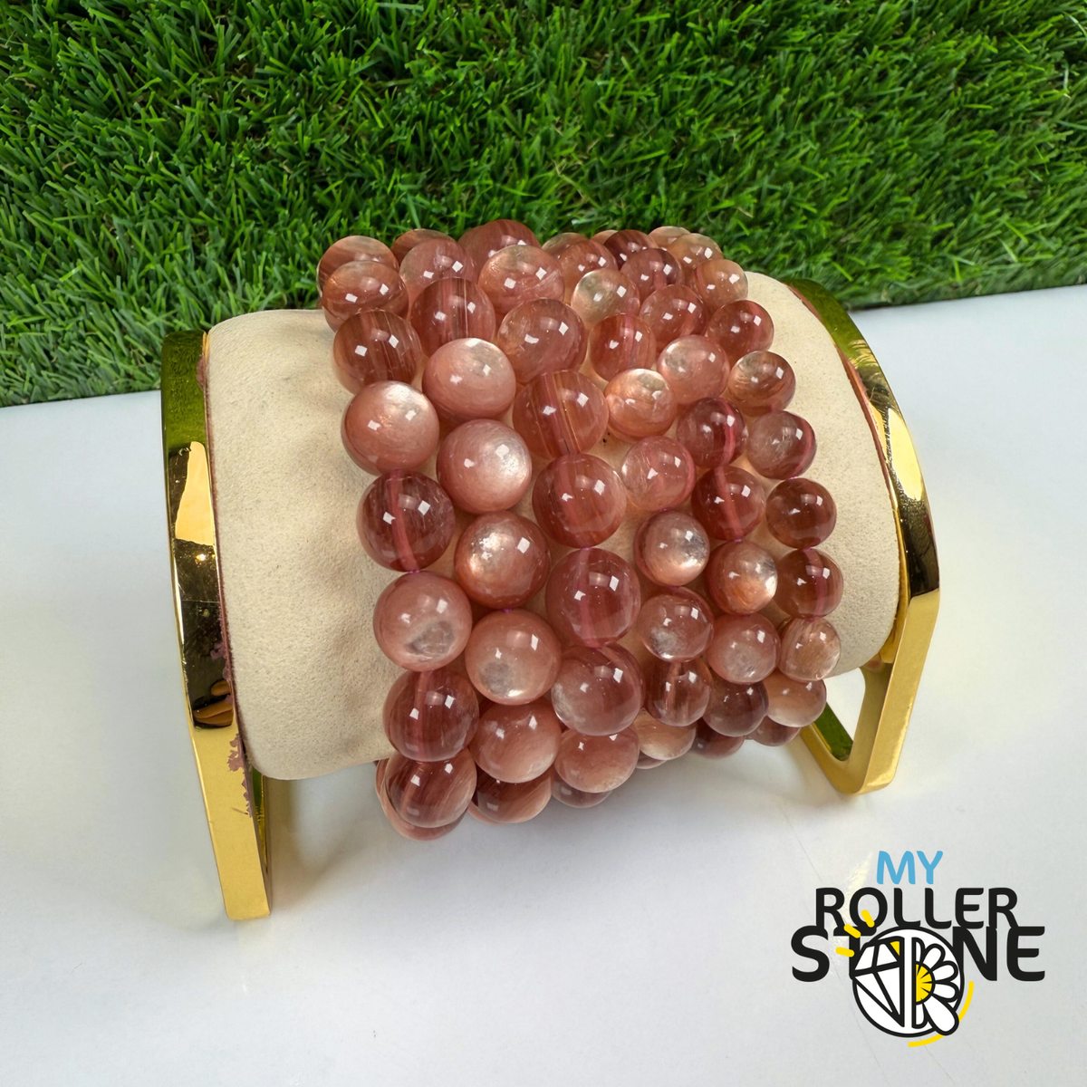 Bracelet Lépidolite Mica rose 5A