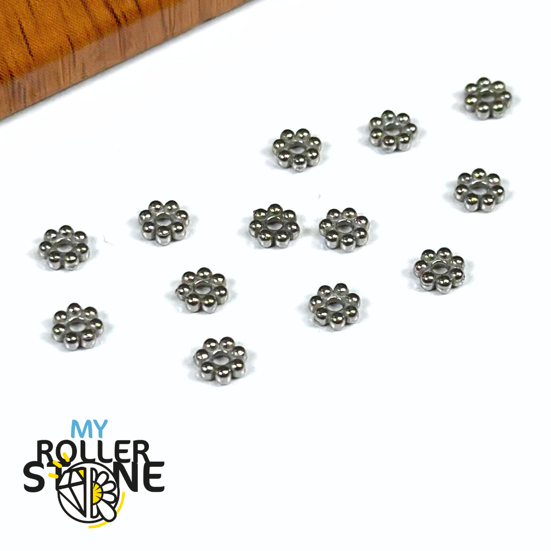 Perles d’espacement Fleur en Acier Inoxydable