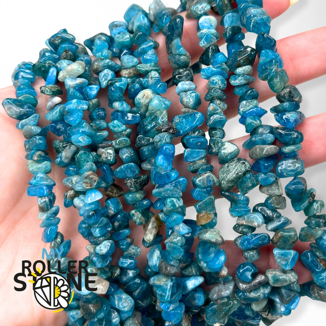 Perle Chips Apatite Bleue 80 CM 