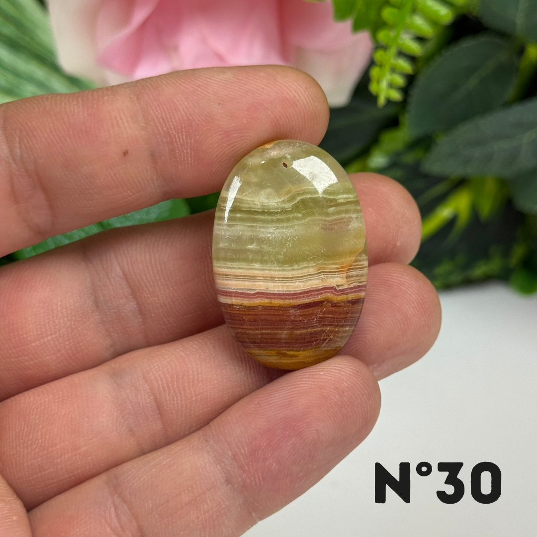 Pendentif Calcite Verte 5A Percé