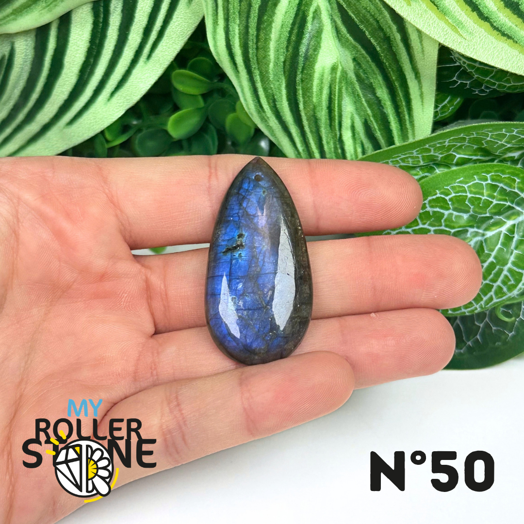 Pendentif Labradorite blue fire percé 5A