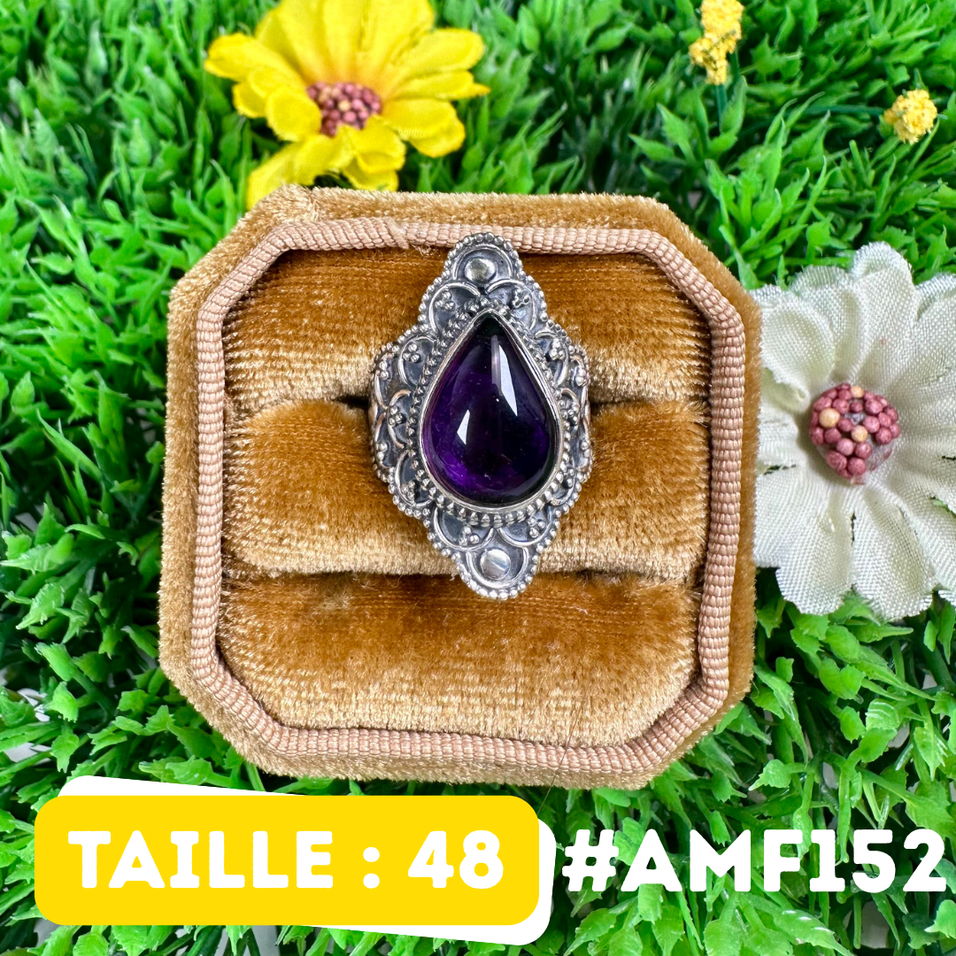 Bague Argent 925 Améthyste #AMF152