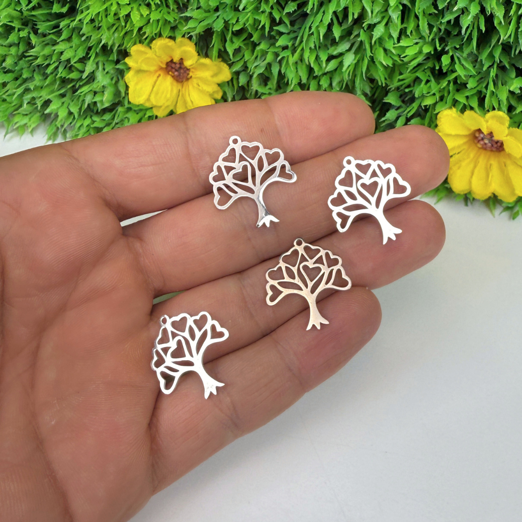 Pendentif Arbre de vie Coeur Argenté et doré