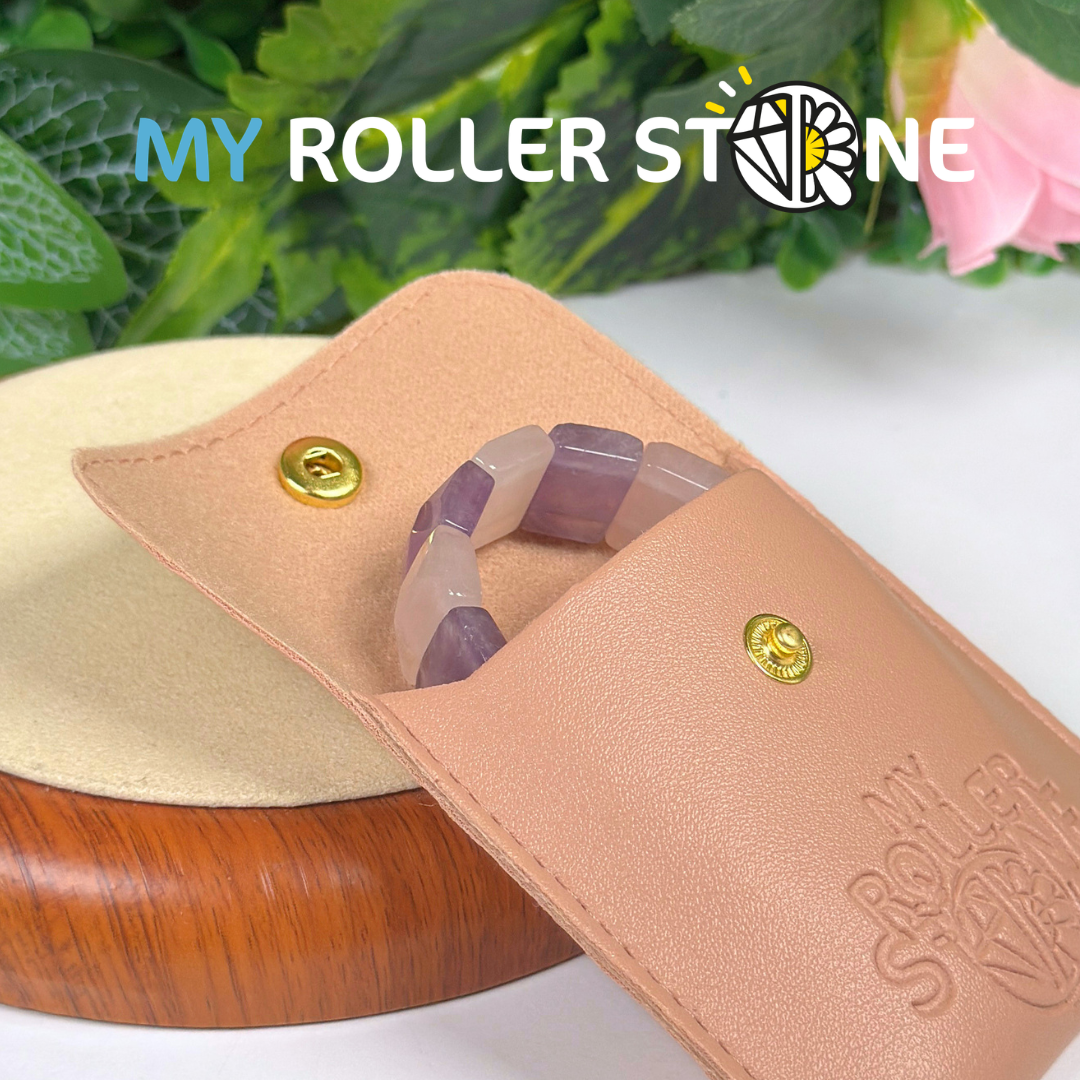 Bracelet en Améthyste & Quartz Rose