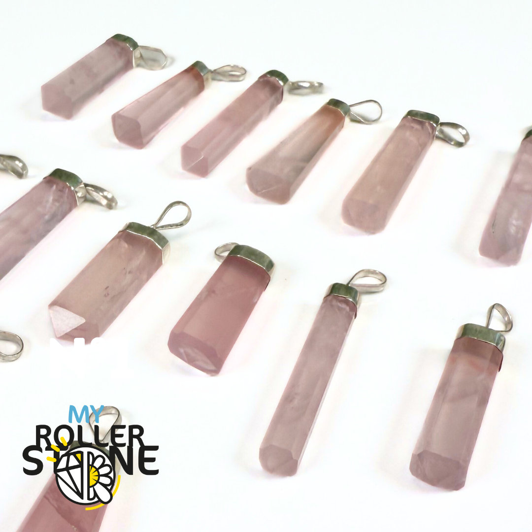 Pendentif Quartz rose et Argent