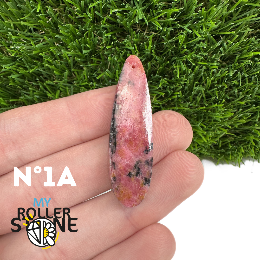 Pendentif Percé Rhodonite Austalienne Goutte