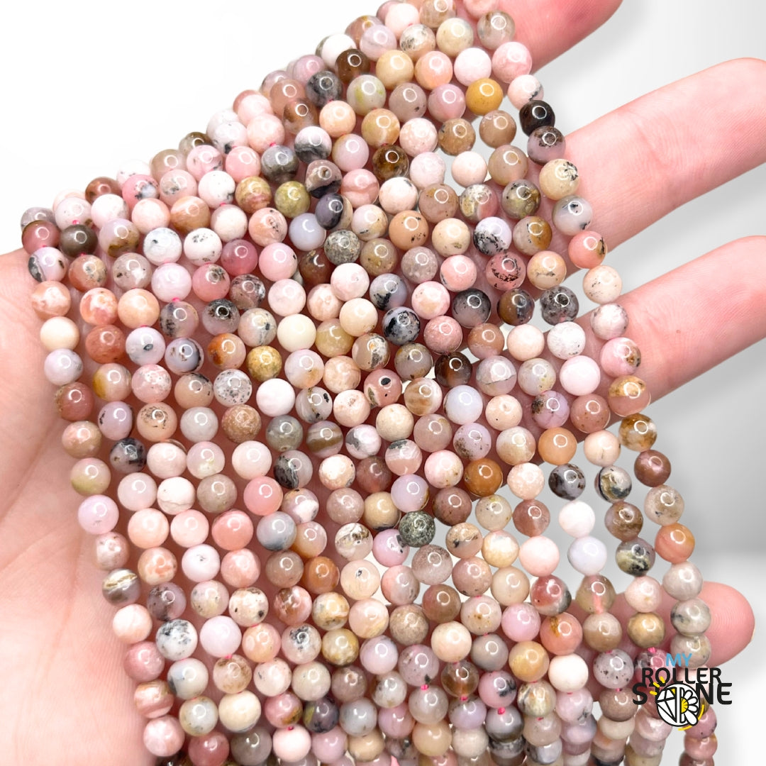 Perle opale rose 3A 4 MM