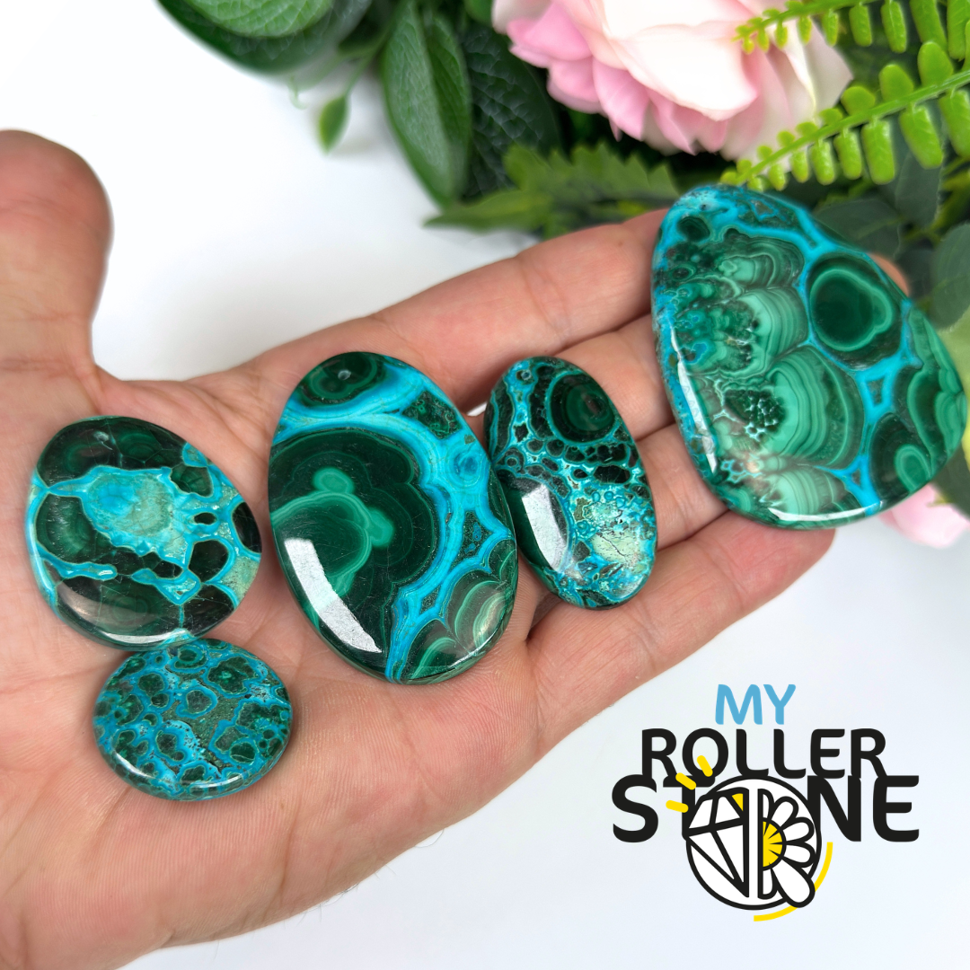Pendentif Malachite Chrysocolle Percé 5A