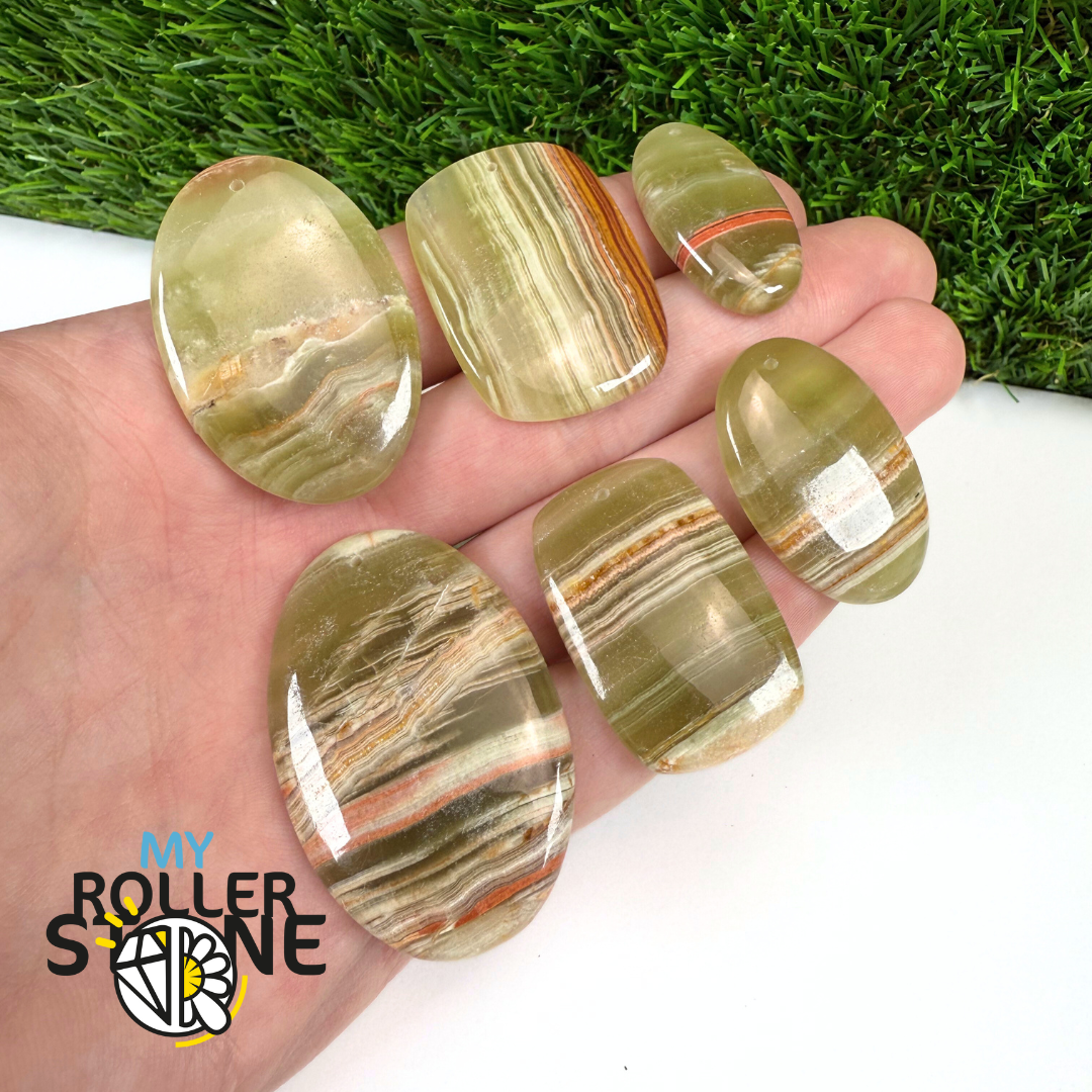 Pendentif Calcite Verte 5A Percé