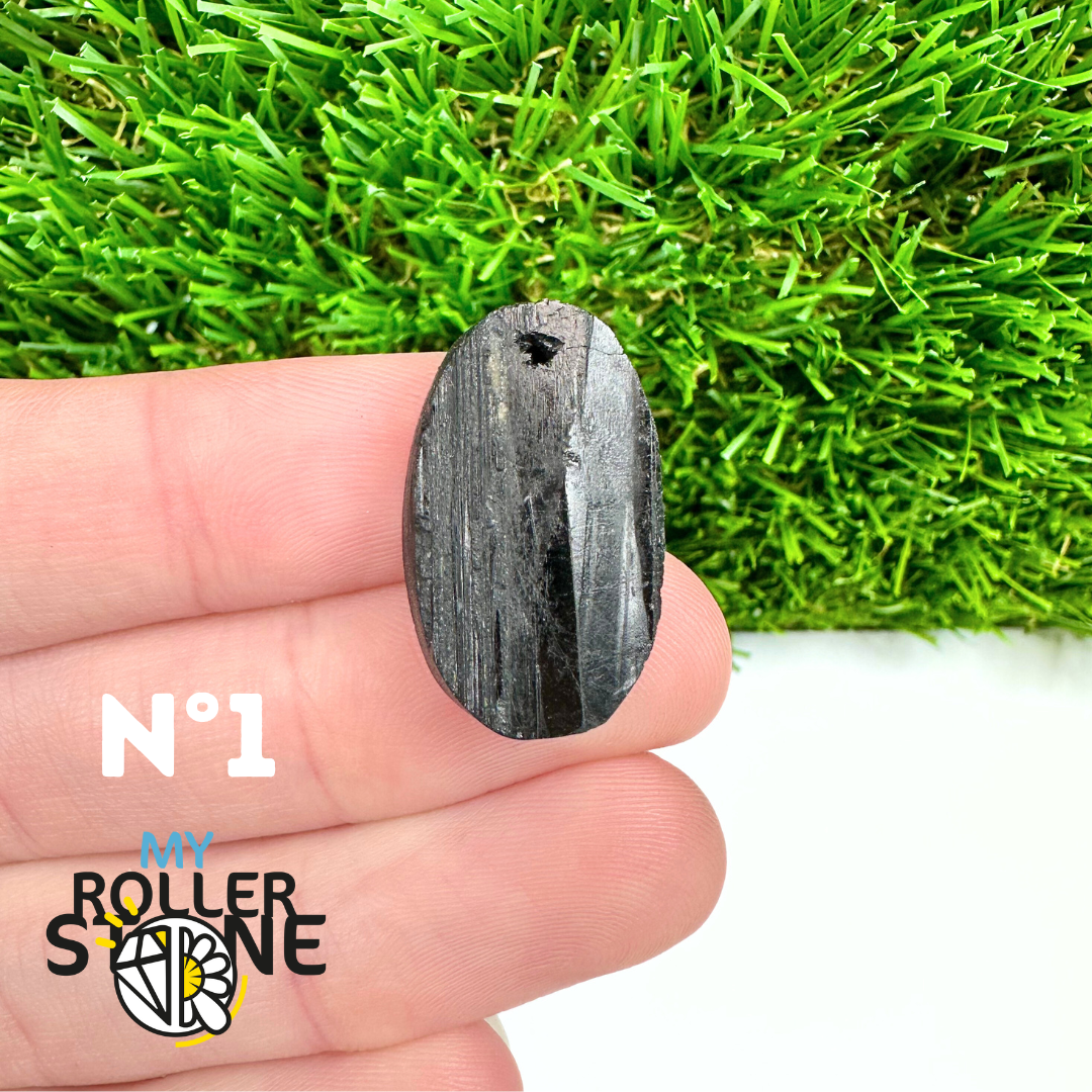 Pendentif Perce Tourmaline Noire 5A