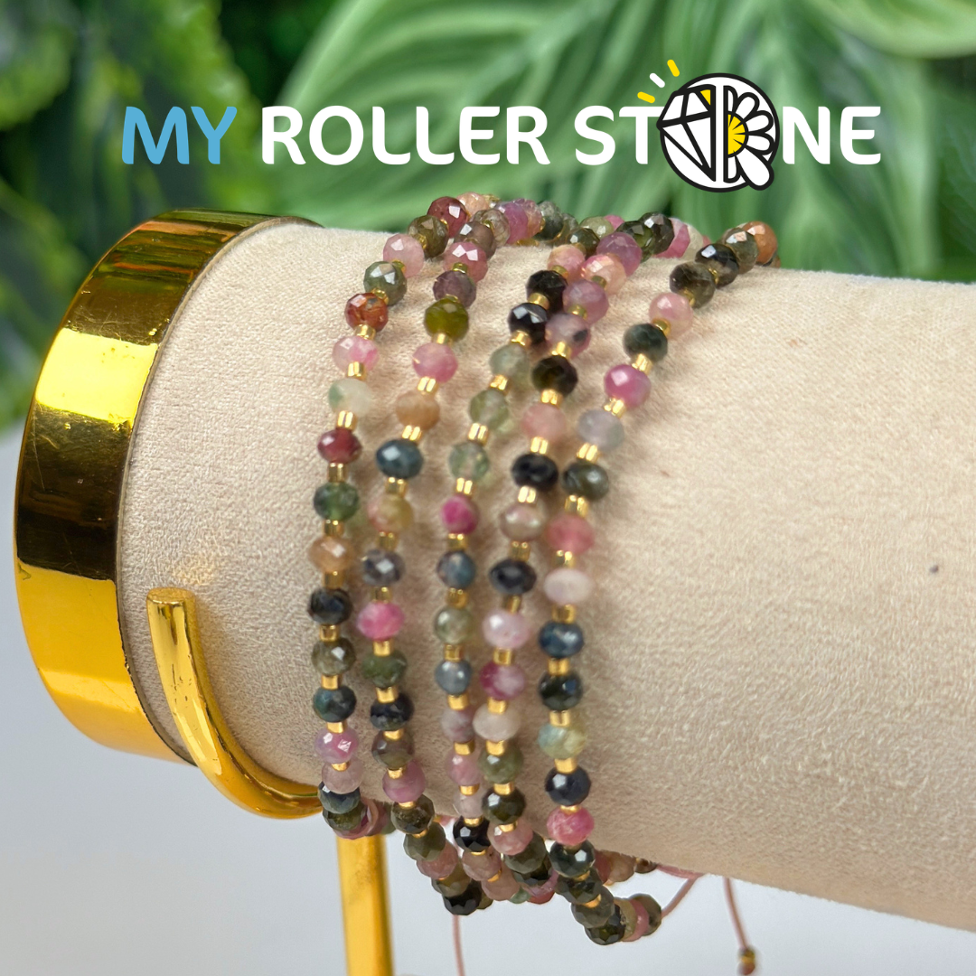 Bracelet Ajustable Tourmaline Multicolore