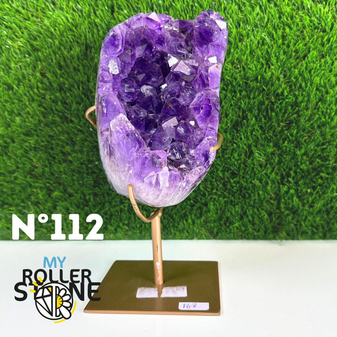 Géode Améthyste sur support métal #112