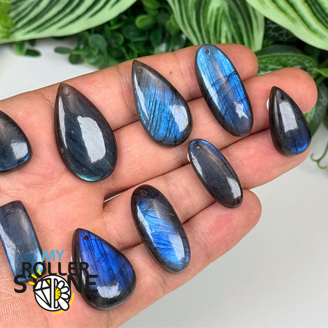 Pendentif Labradorite Blue fire percé 7A