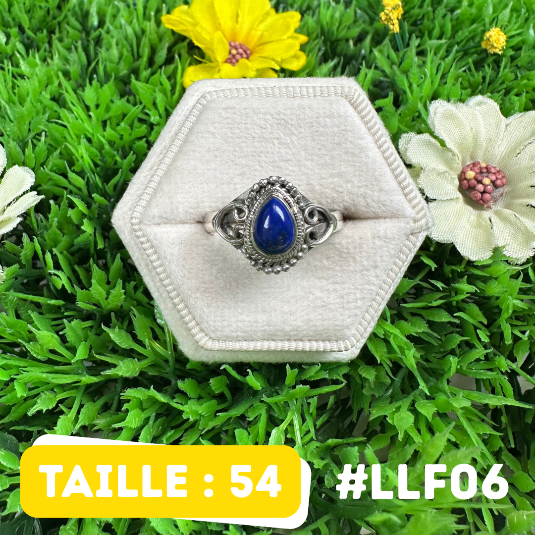 Bague Argent 925 Lapis Lazuli #LLF06