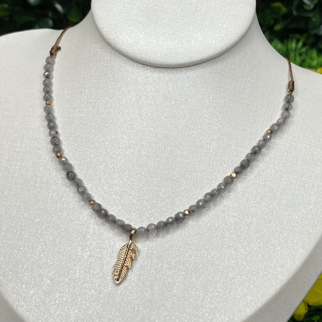 Collier Labradorite Plume