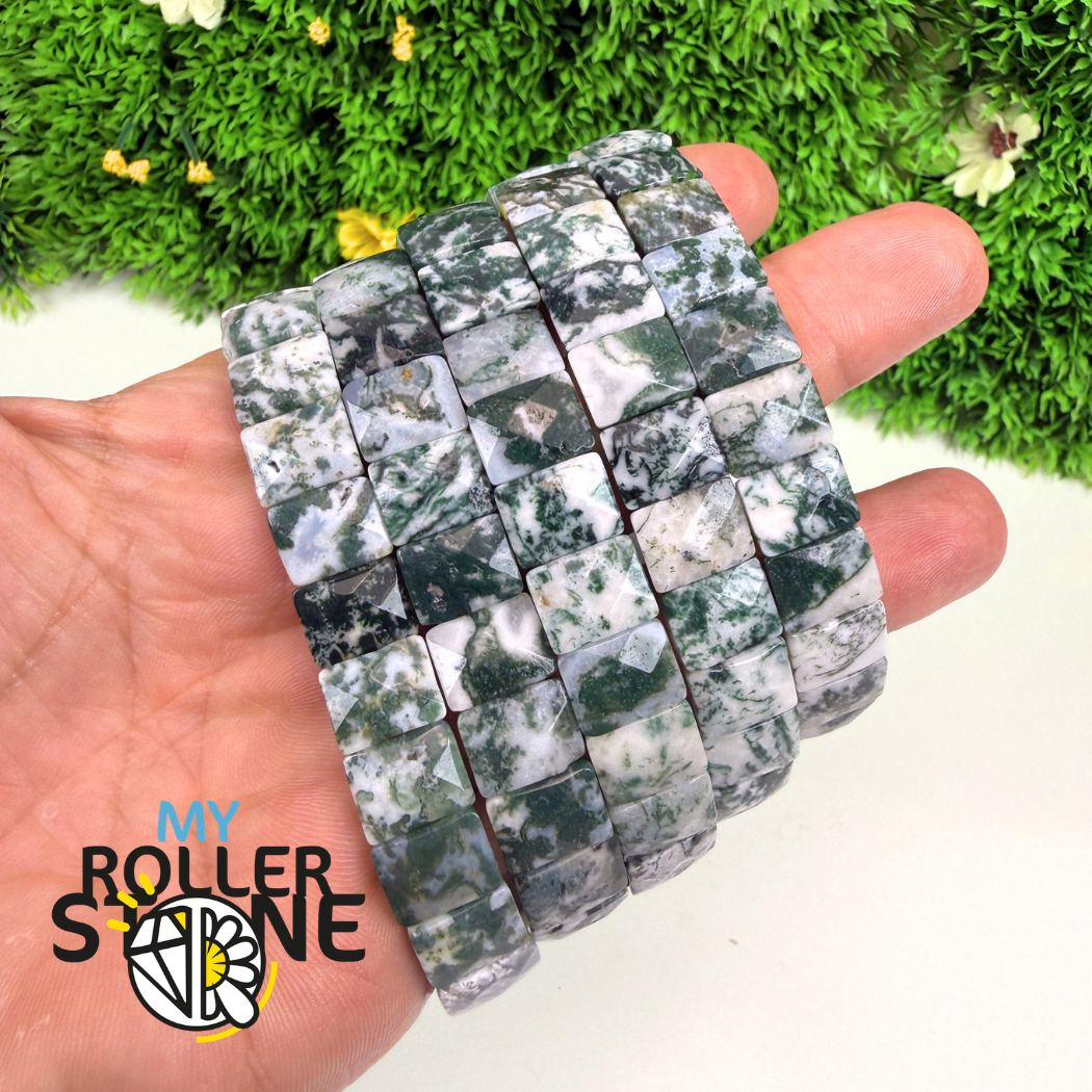Bracelet Manchette Agate Arbre 5A