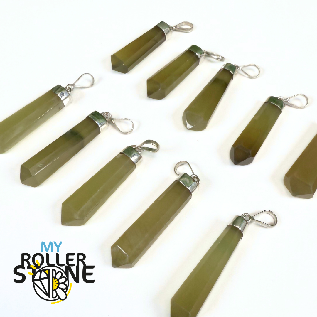 Pendentif Serpentine et Argent