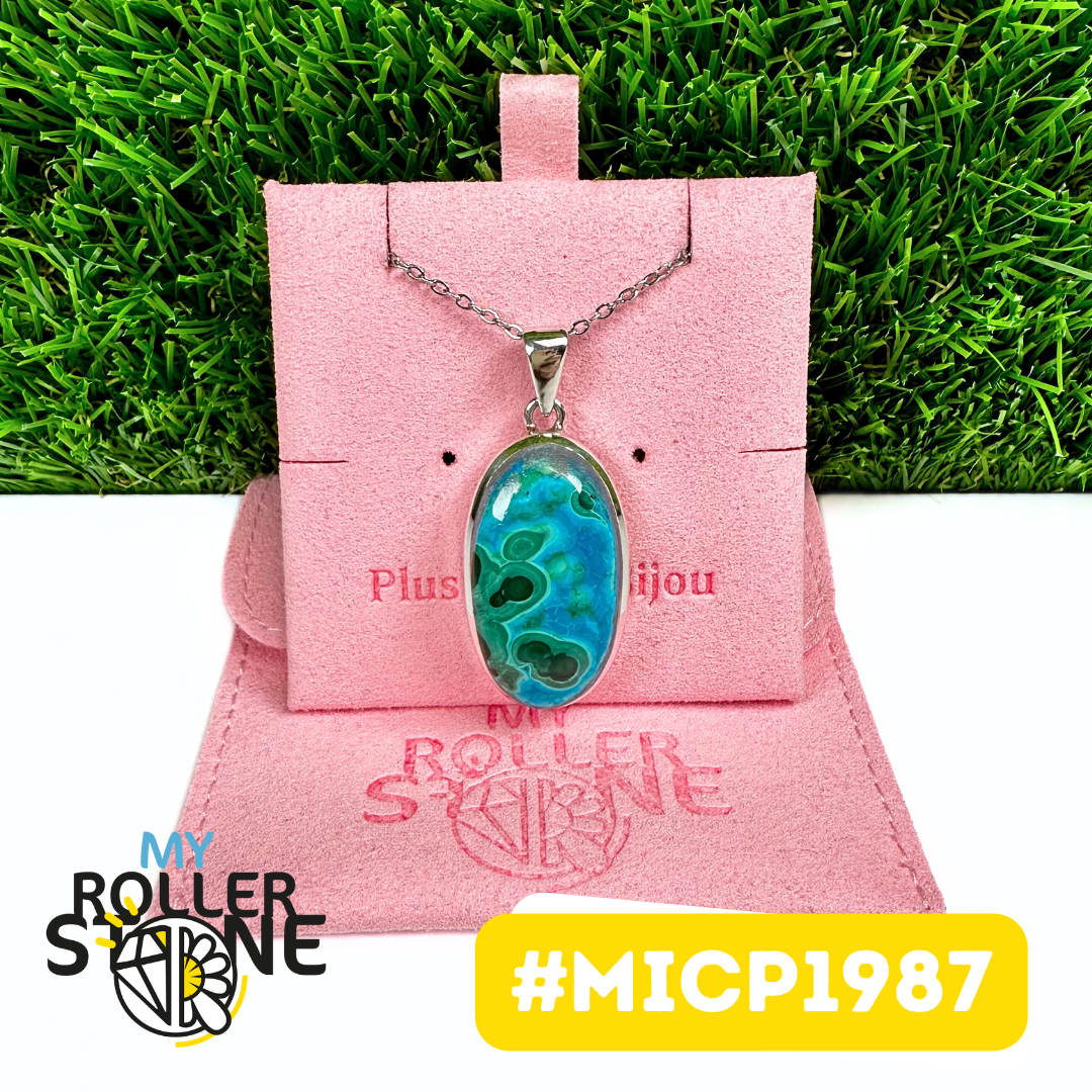 Pendentif Malachite Chrysocolle Argent 925 (MICP1987)
