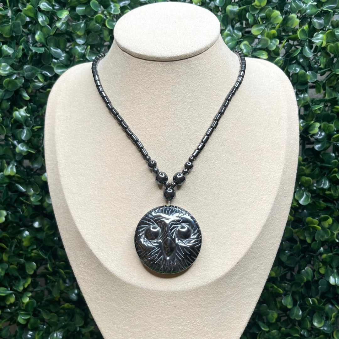 Collier en Hématite Hibou