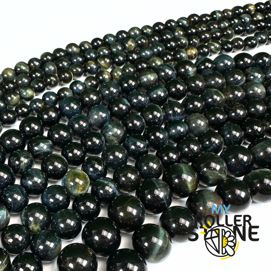 Perle Oeil de Faucon bleue 5A