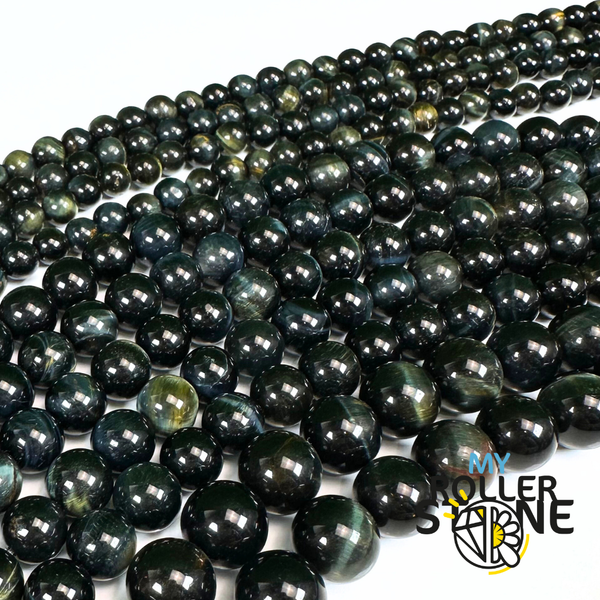 Perles officielles en œil de faucon bleue 5A My Roller Stone