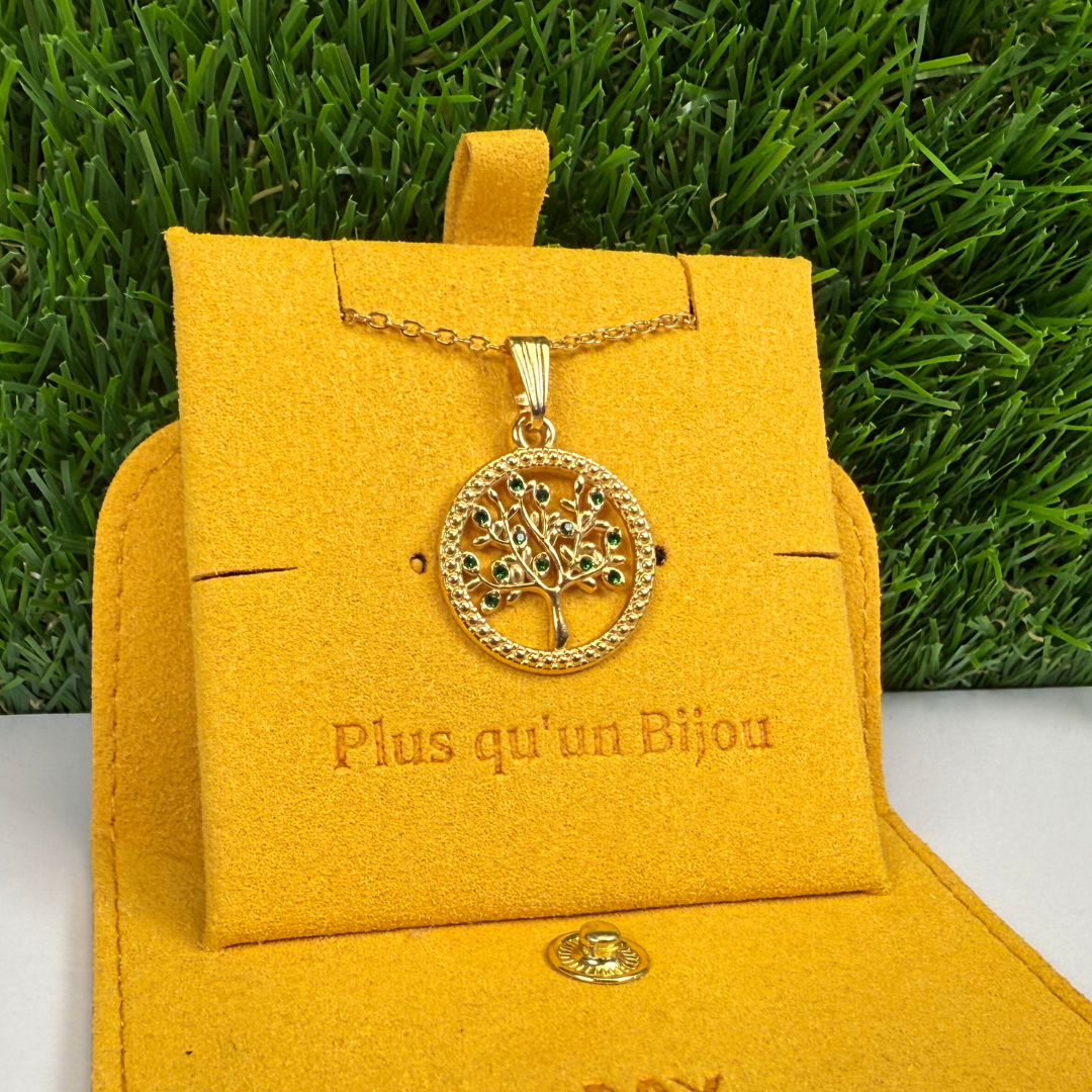 Pendentif Arbre de vie doré et Strass