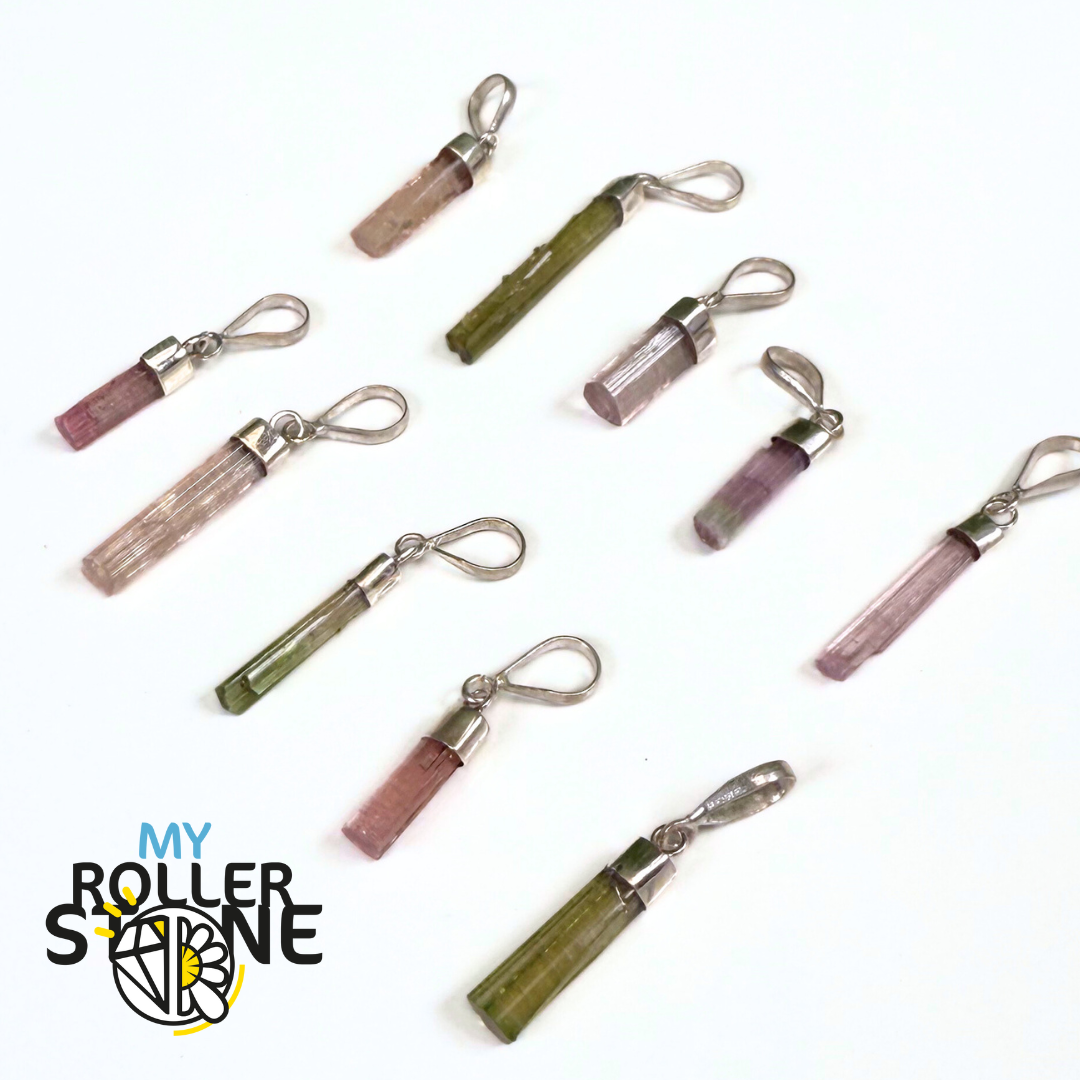 Pendentif Multi Tourmaline et Argent