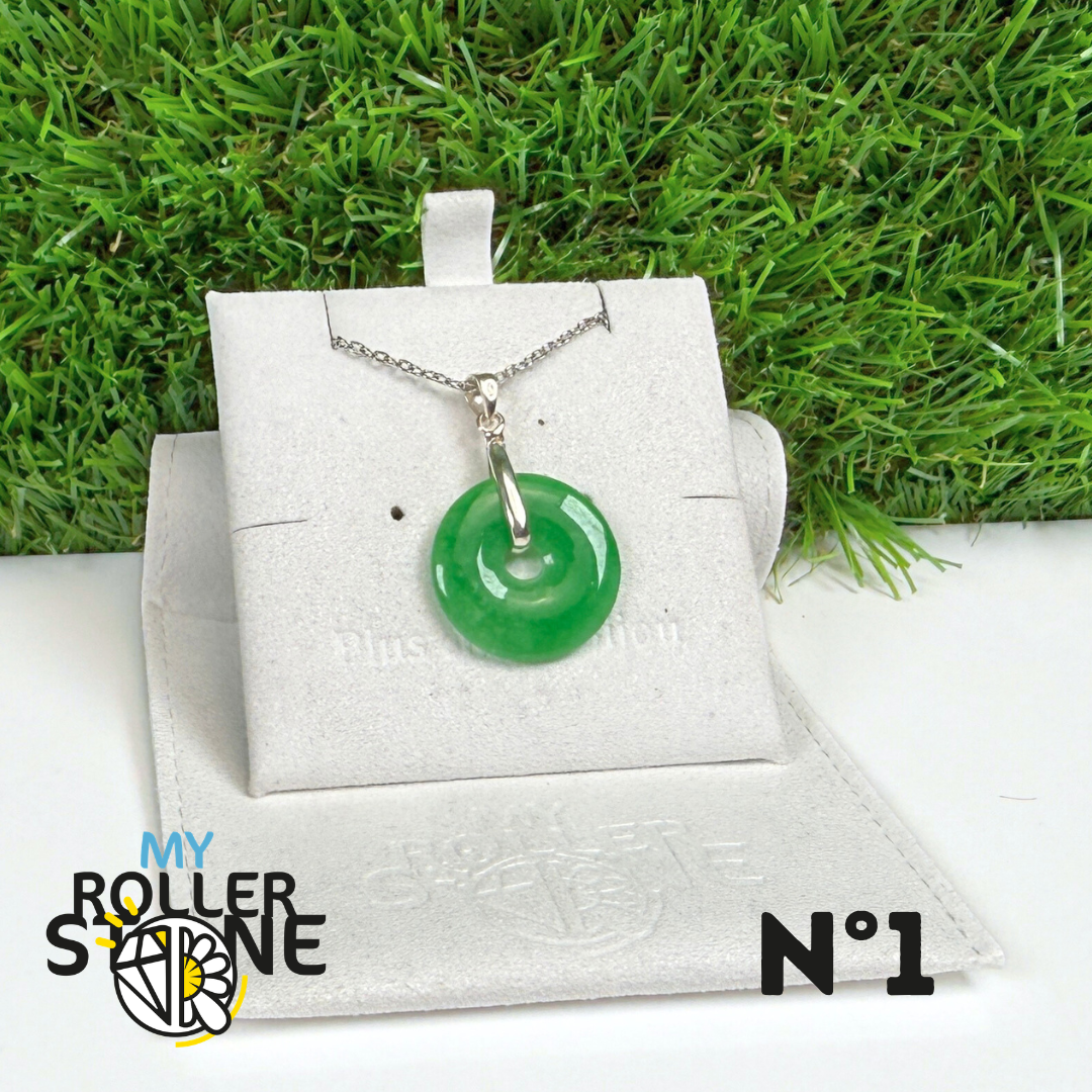 Pendentif Jade Nephrite Vietnam Argent 925 #1