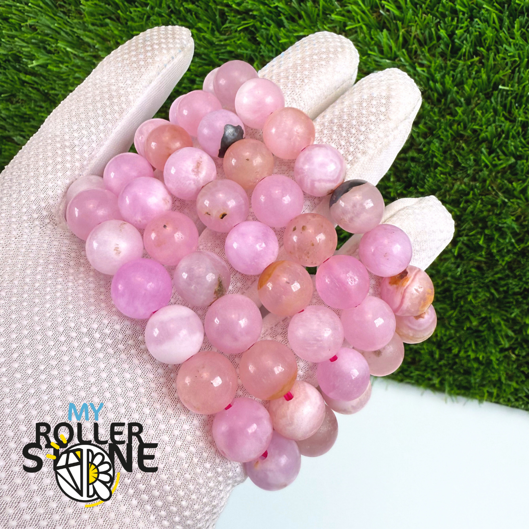 Bracelet en Aragonite rose 10,12 MM
