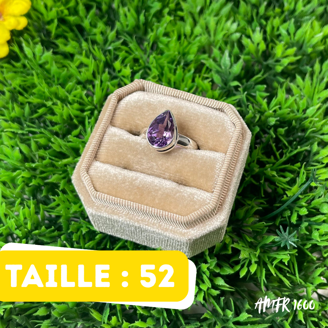 Bague Argent 925 Améthyste #AMFR 1600