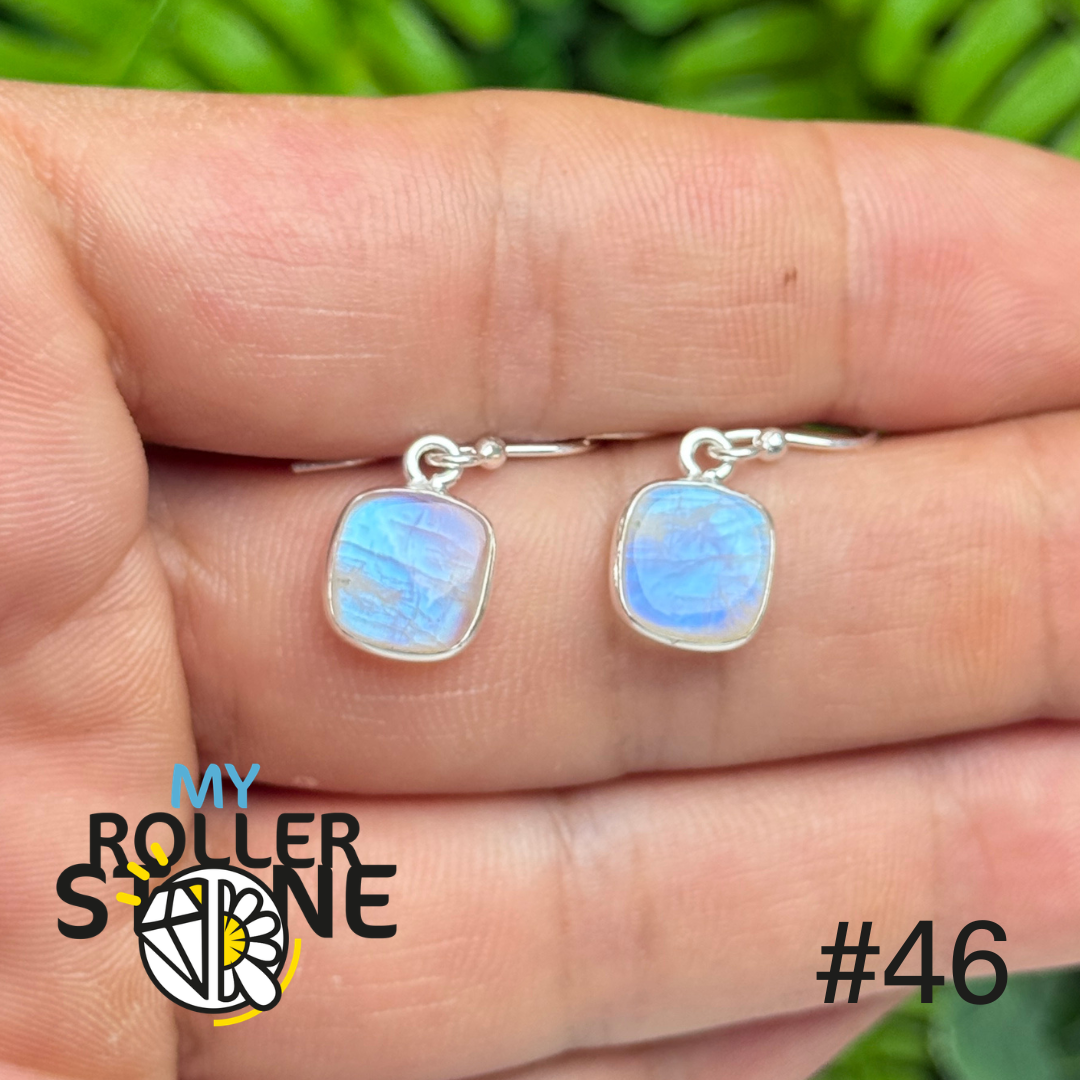Boucles d’oreilles argent 925 pierre de lune #3546