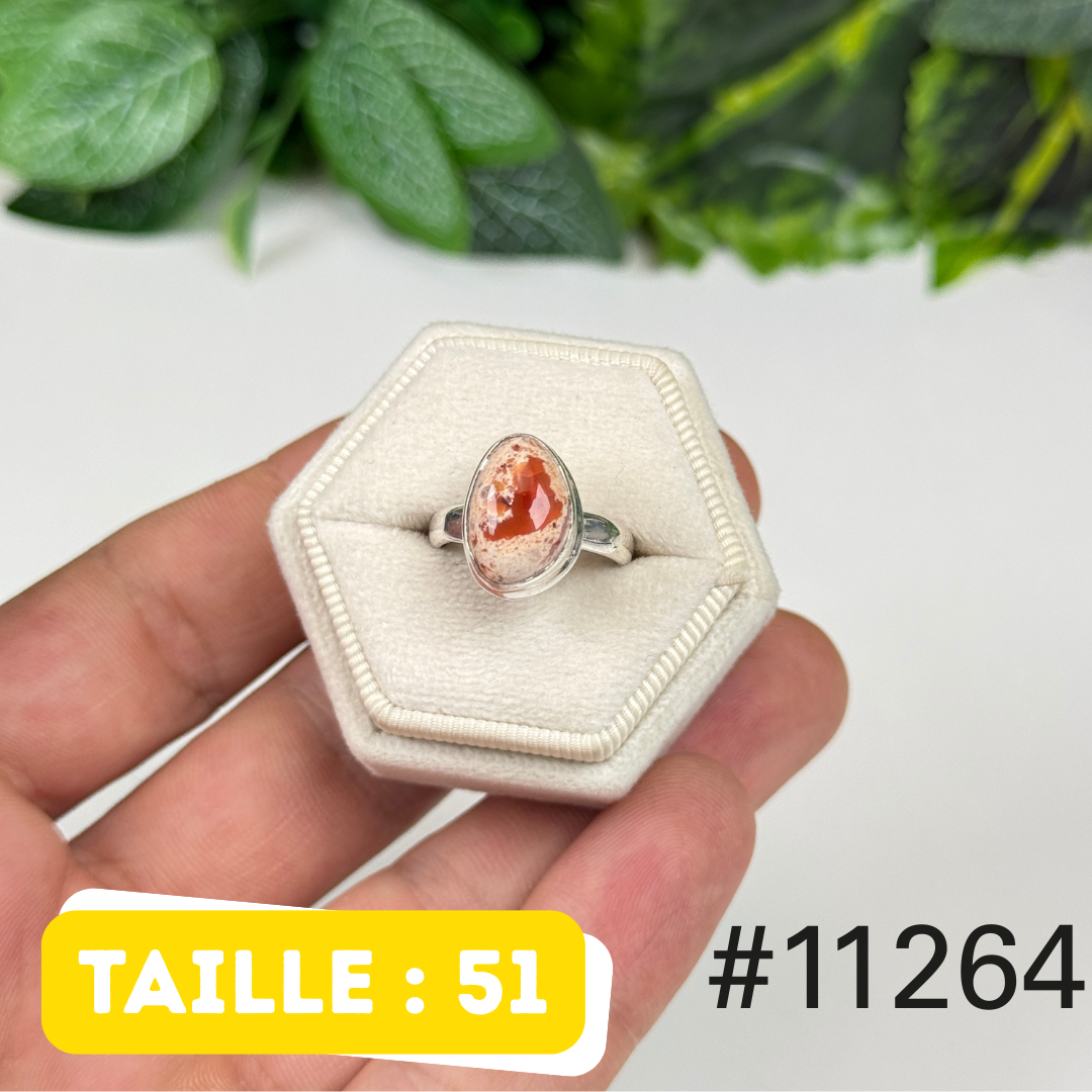 Bague argent 925 opale mexicaine #1264