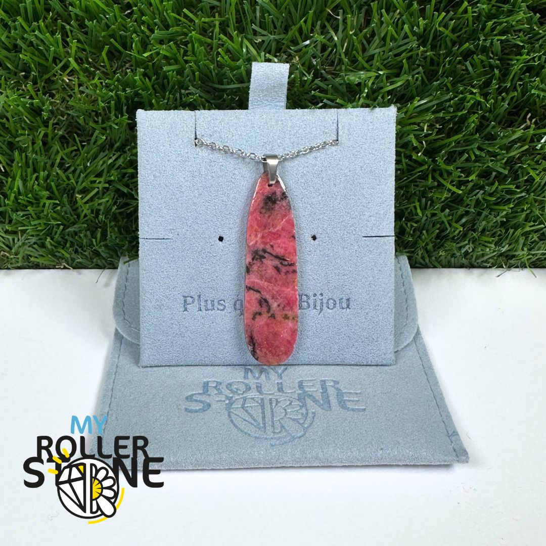 Pendentif Percé Rhodonite Austalienne Goutte