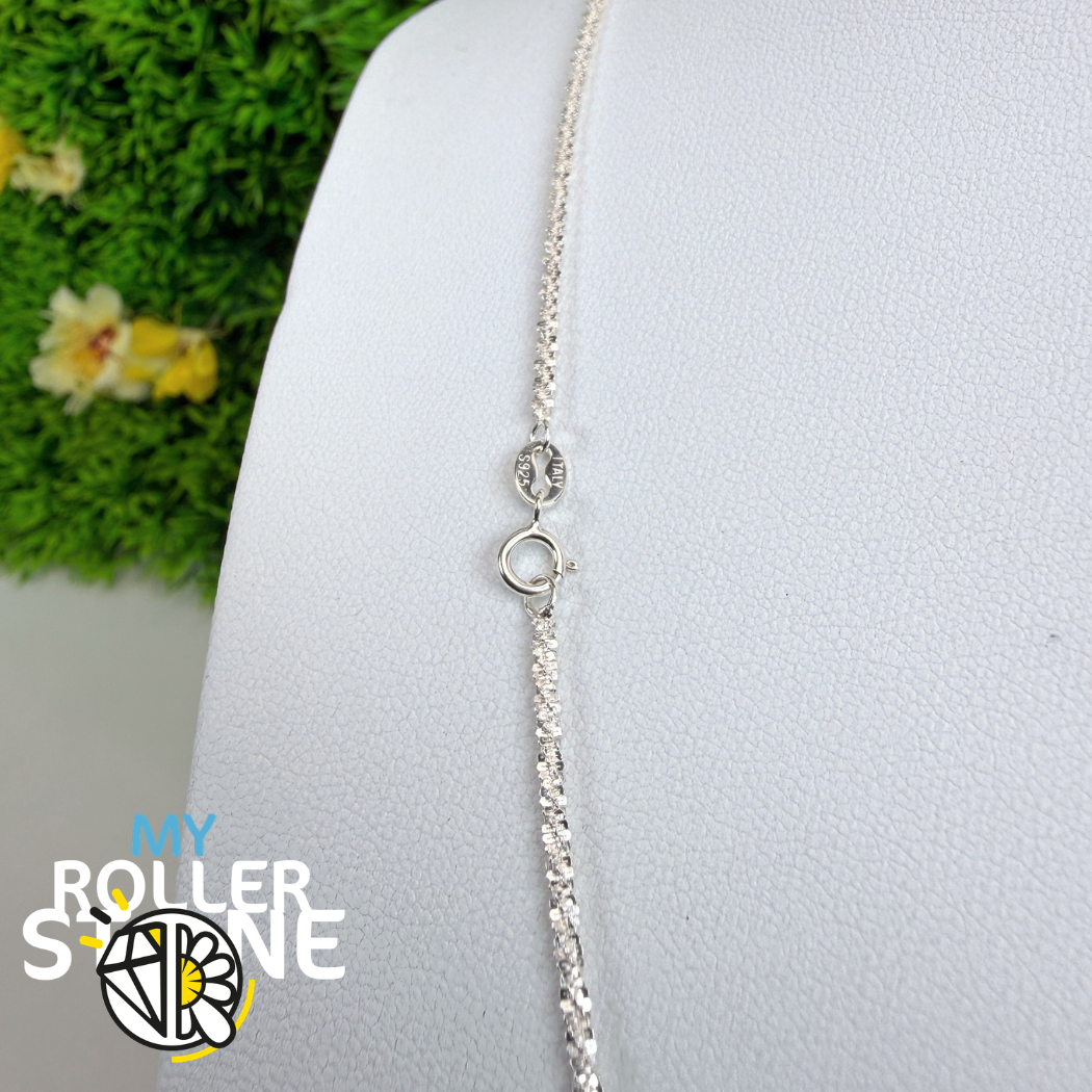 Chaîne Scintillante en Argent 925 – Maille Facettée