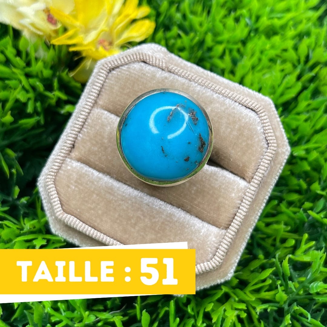 Bague Argent Turquoise Perse #35