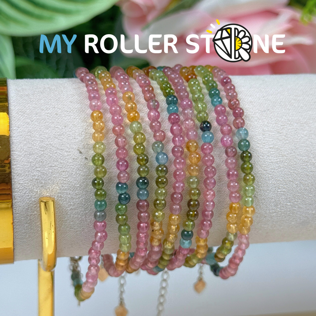 Bracelet tourmaline multicolore 7A
