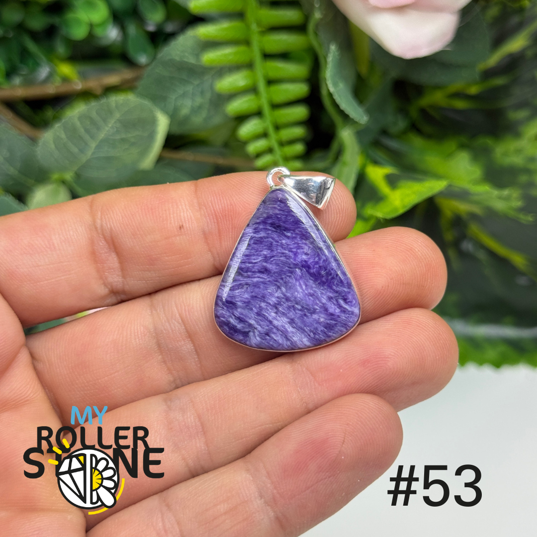 Pendentif argent charoïte #OP53