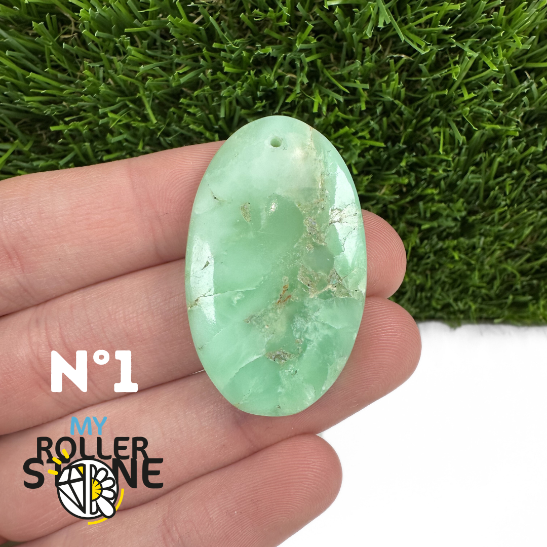 Pendentif Chrysoprase Percé