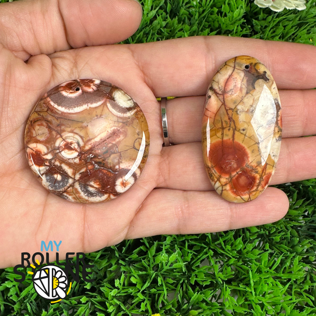 Pendentif Percé en Jaspe Œil d’Oiseau 5A