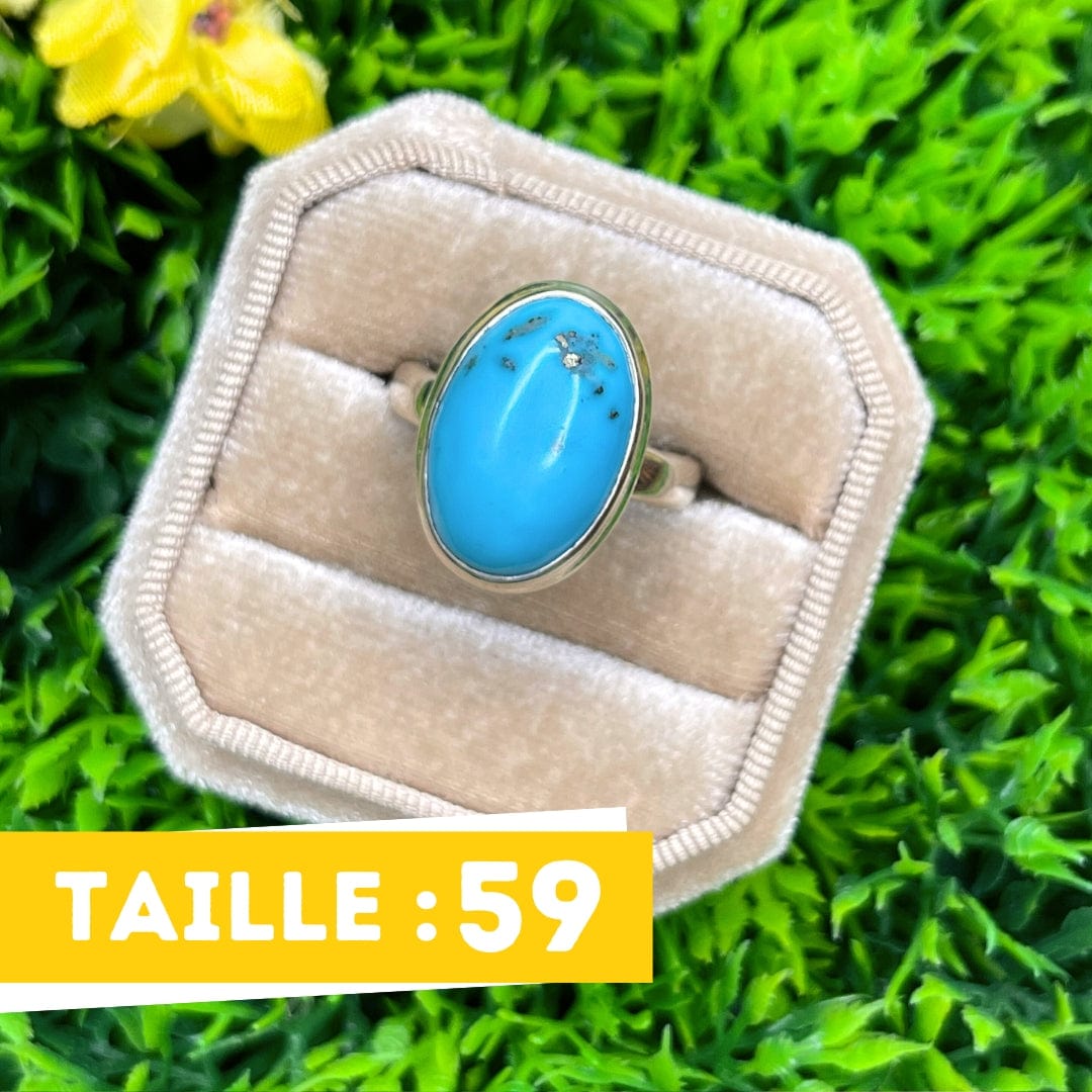 Bague Argent Turquoise Perse #23