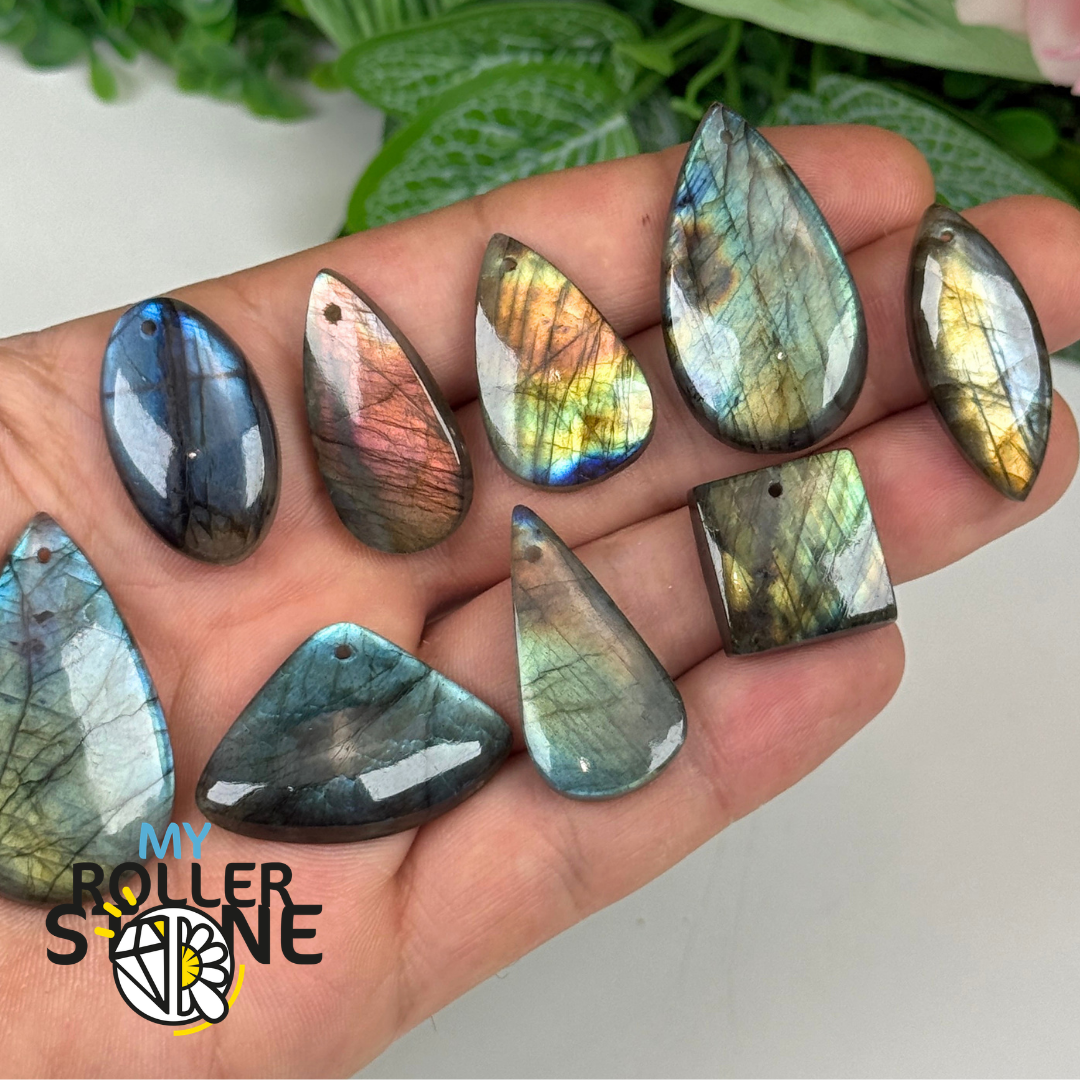 Pendentif Percé Labradorite Multi Fire 5A