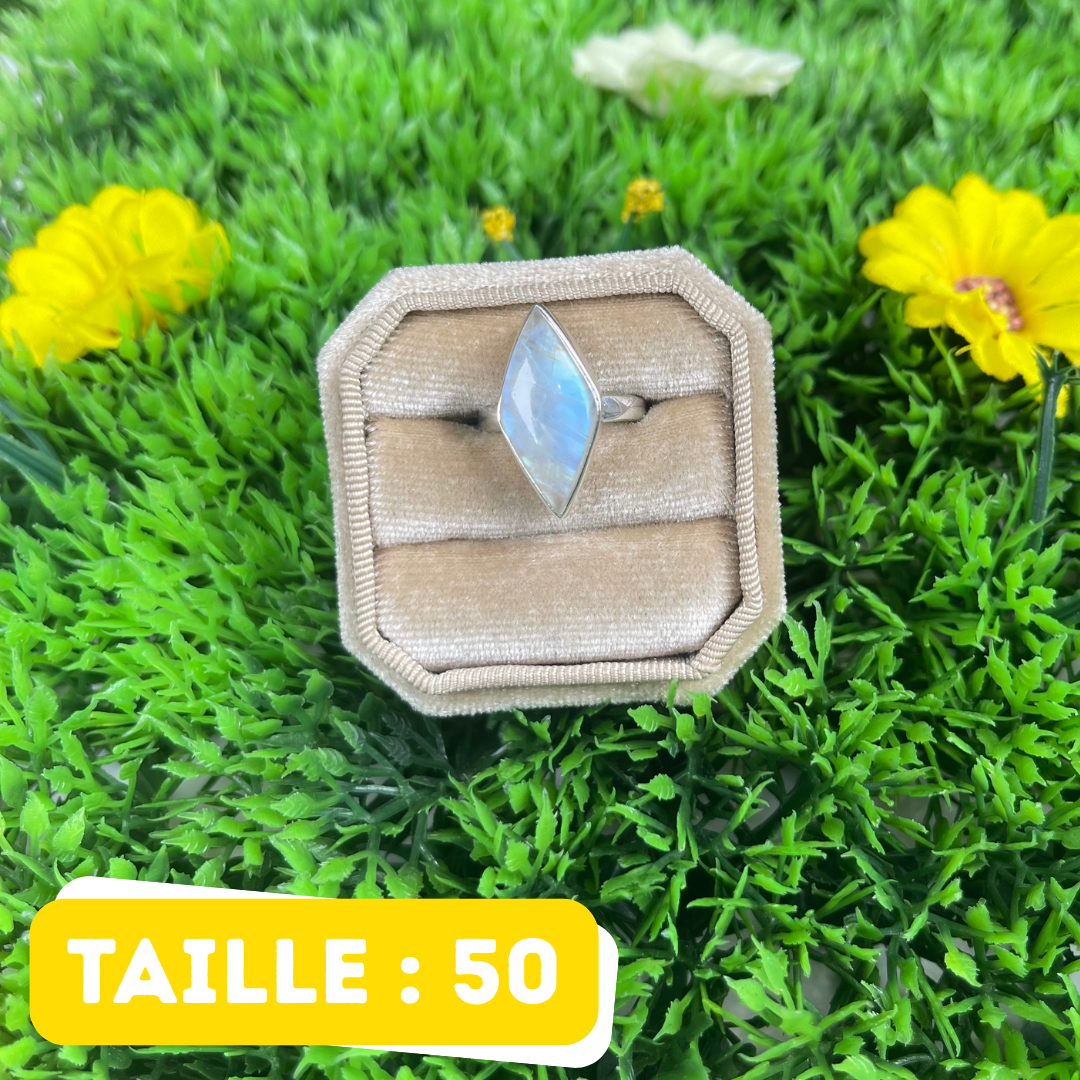 Bague Pierre de Lune Blue Fire #200