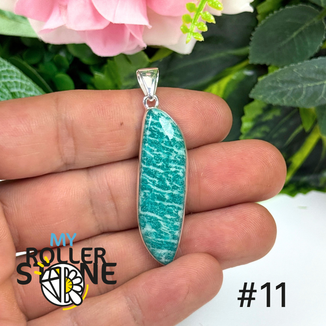 Pendentif argent amazonite #ZP11