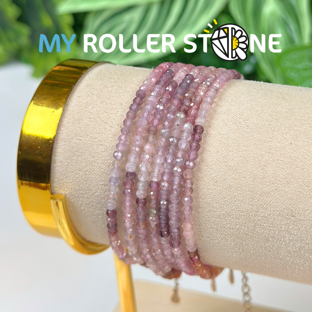 Bracelet Spinelle naturelle avec Fermoir en Argent 925