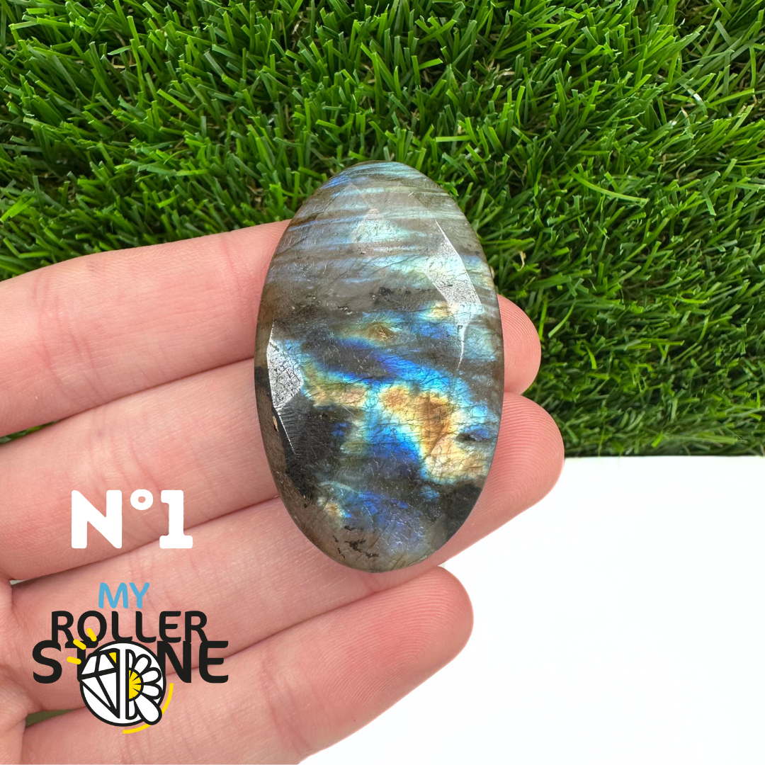 Cabochon Labradorite forme Libre Facettée 5A