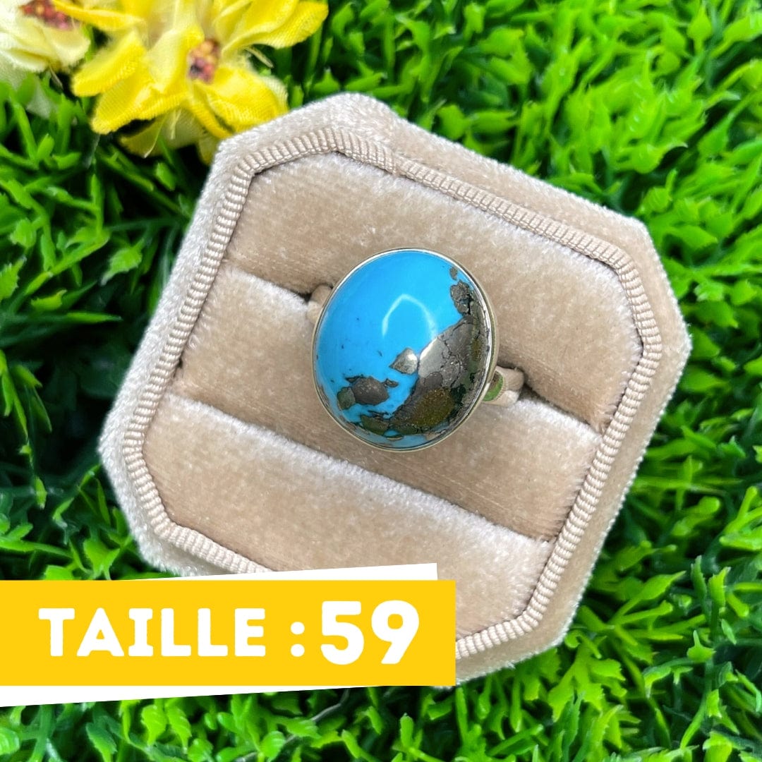 Bague Argent Turquoise Perse #26